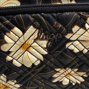 Lug Black and Cream Floral Quilted Cross body
